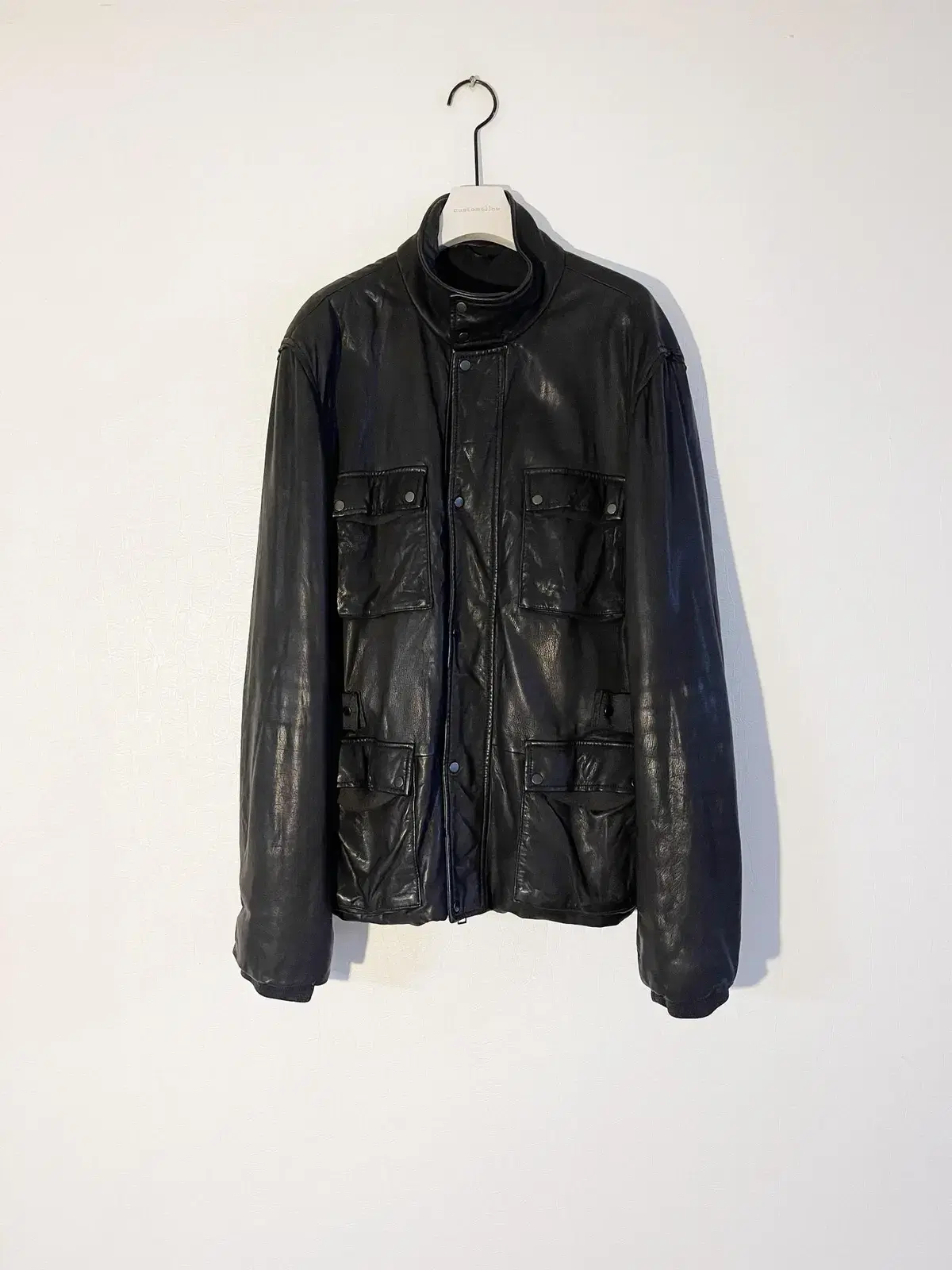 Lanvin Italy Field Field Leather Jacket