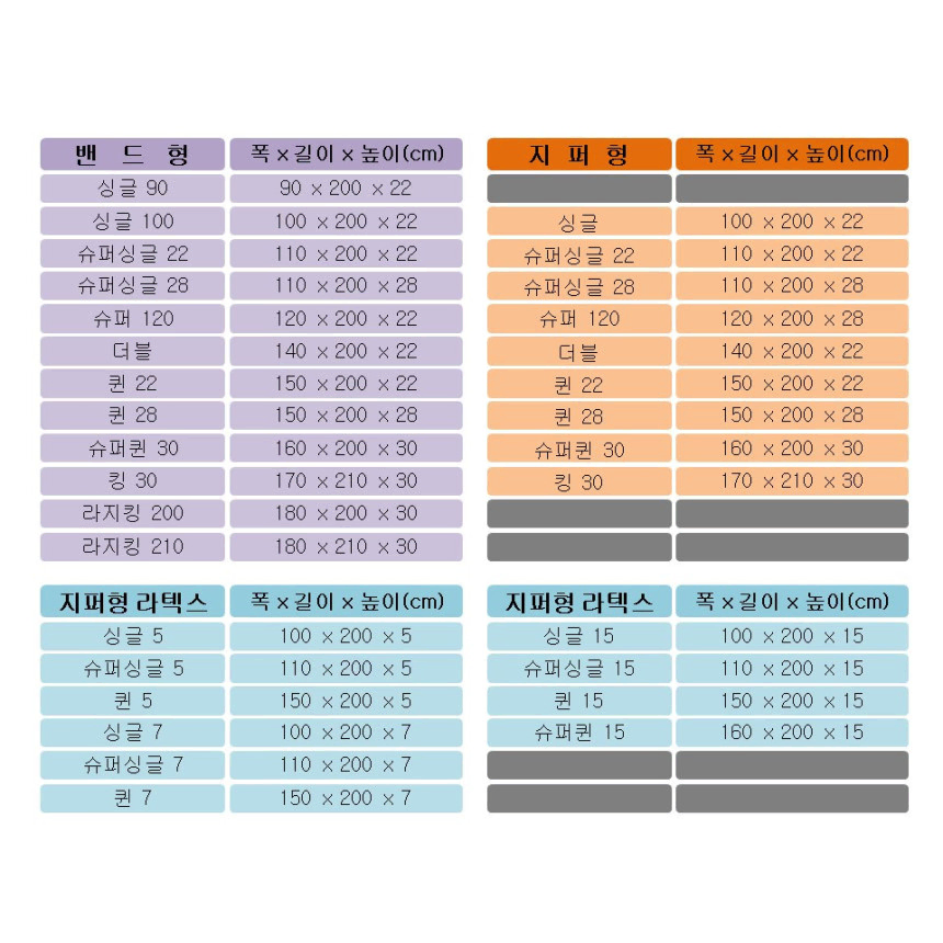 보레부 생활방수 항균 매트리스 커버 (싱글부터 킹까지)