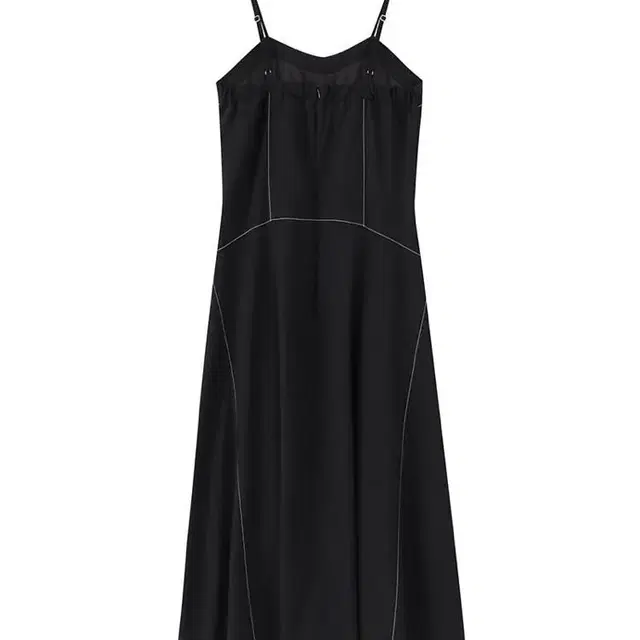 { 에트몽 Slip Flare Stitch Dress, Black }