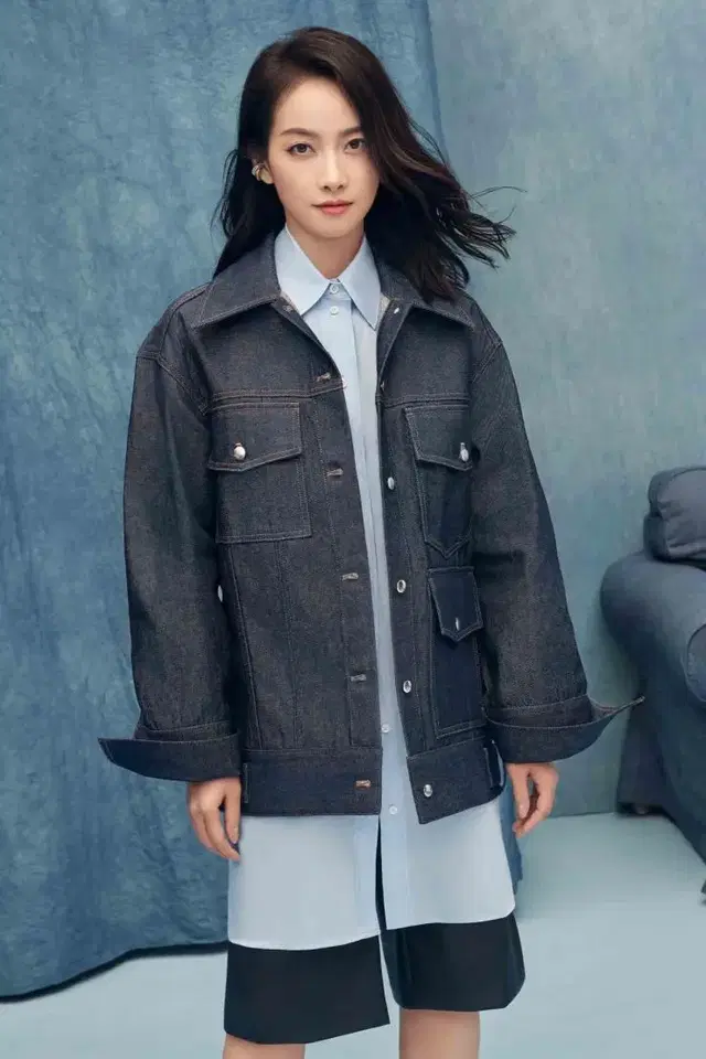 H&M 오버핏 청자켓