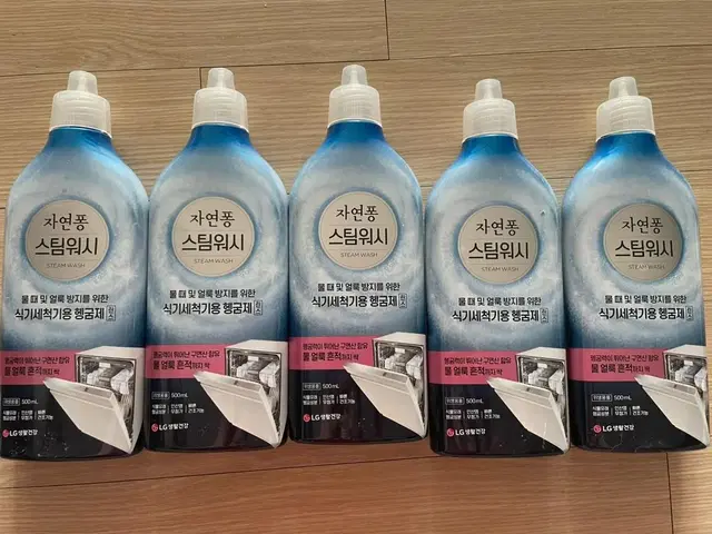 자연퐁 스팀워시 식기세척기 전용 헹굼제 500ml 5통