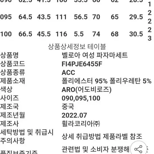 FILA 벨로아 파자마 세트 (새상품)