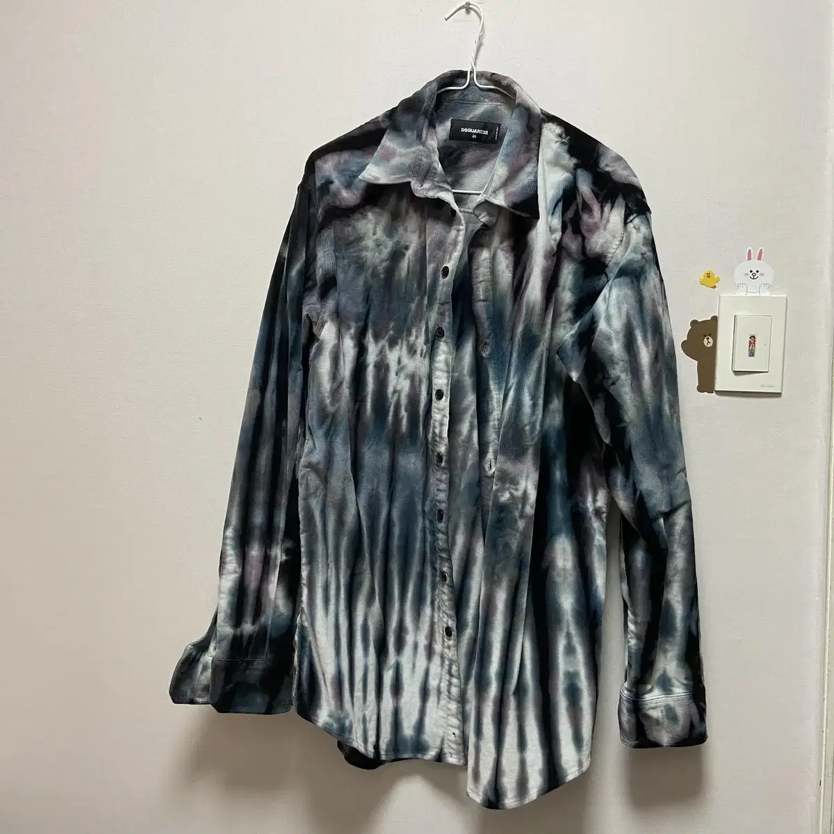 Disqualified2 Tie-Dye Corduroy Shirt Size 46