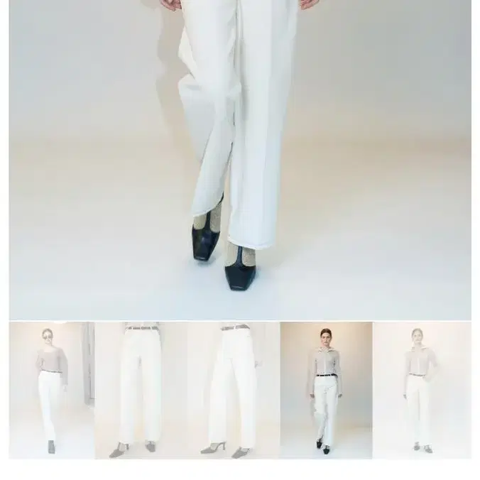 엔오르  COLOR STRAIGHT DENIM - IVORY