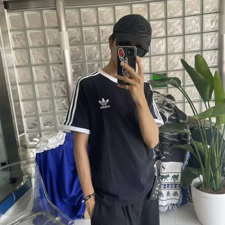 S M L XL adidas 아디다스 남자 여자 반팔 티셔츠