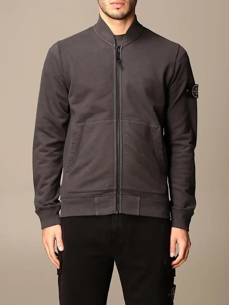 [2XL] Stone Island Zip Up Bomber Charcoal