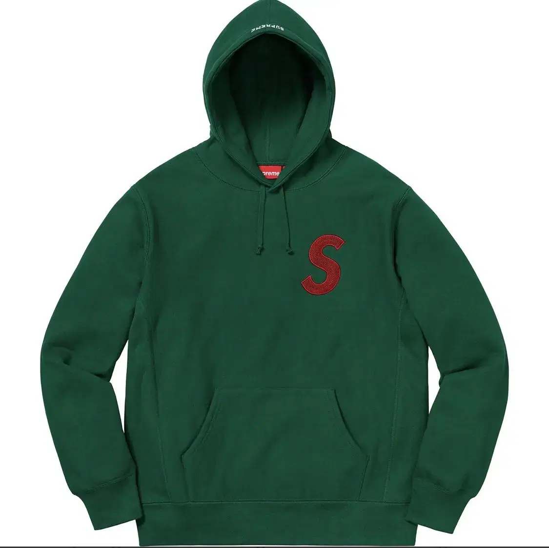 [XL] Supreme 18fw s Logo Hoodie Dark Green