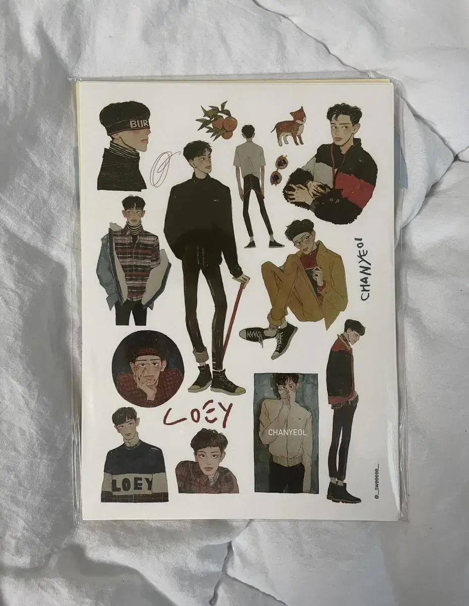 Exo fanart unofficial goods stickers