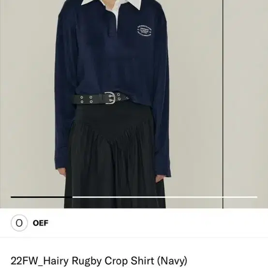 OEF 오이에프  Hairy Rugby Crop Shirt 카라탑