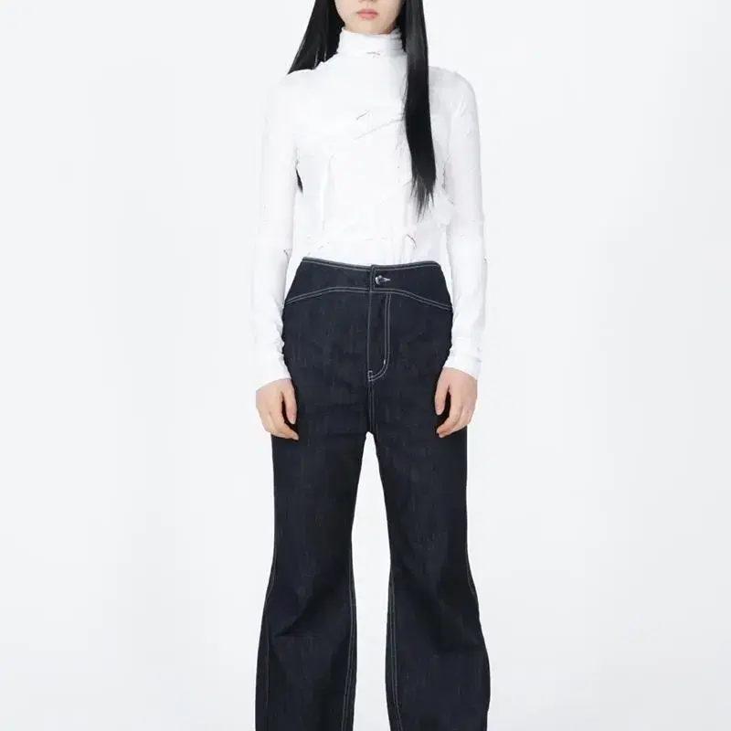 온스카 Onska curved denim pants