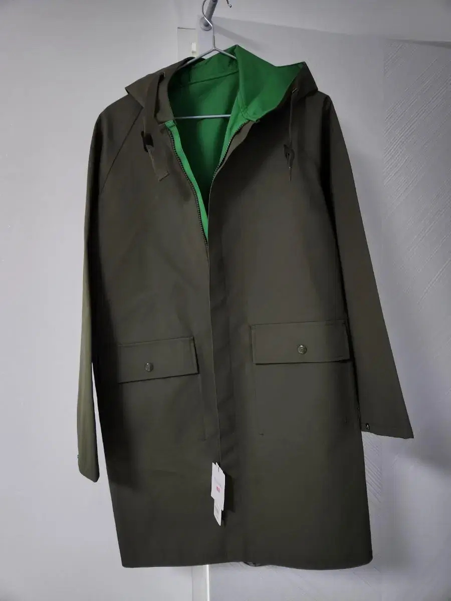 Uniqlo JW Anderson Hooded Coat Jacket Olive