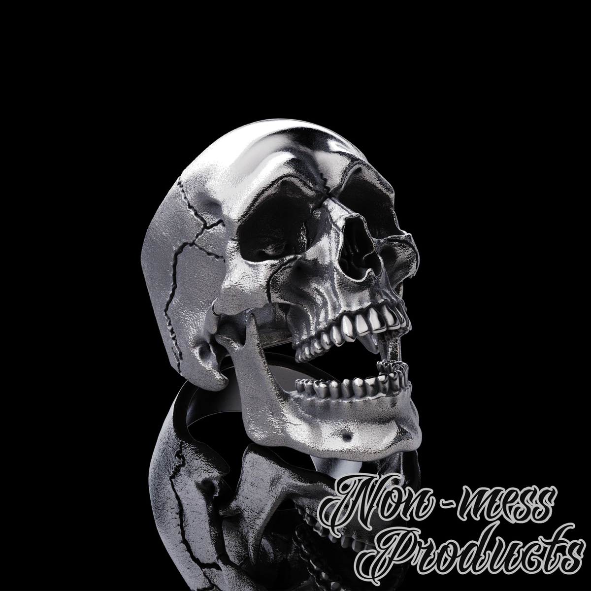 NONMESSPRODUCTS | Opened Jaw Skull Ring