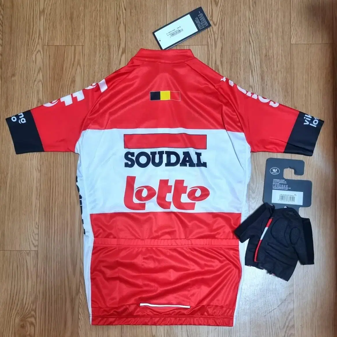 (S) 미사용 2022 Lotto Soudal 져지 + 장갑