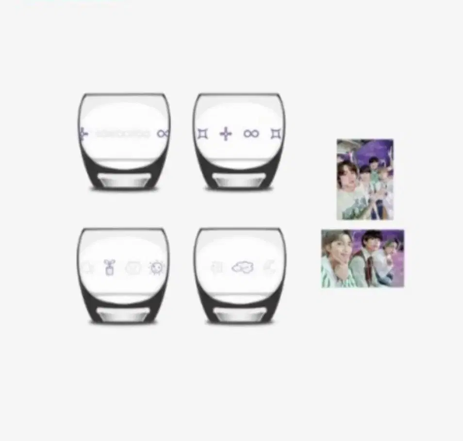 Unsealed) bts Sowoozoo Glass Set BTS SOWOOZOO GLASS