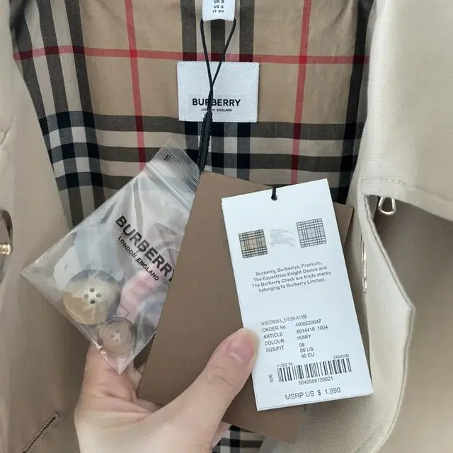 버버리 burberry 보드민 코트 팝니다(새상품)