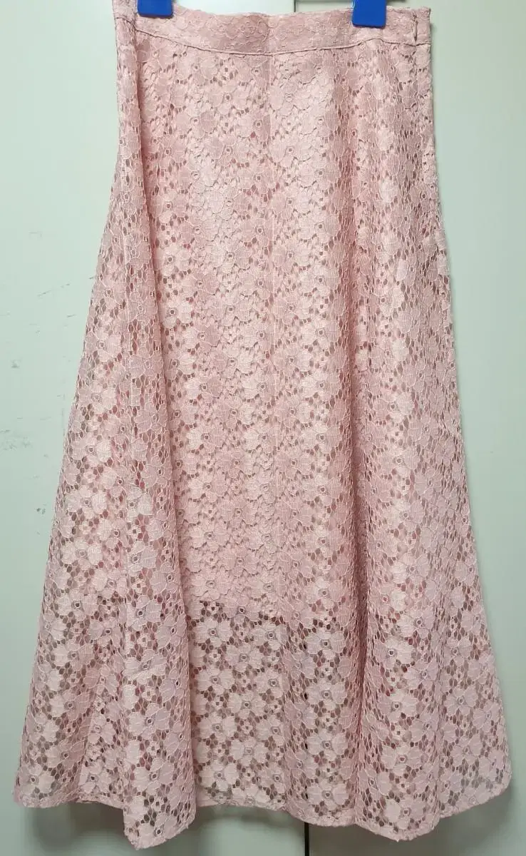 Pink lace skirt