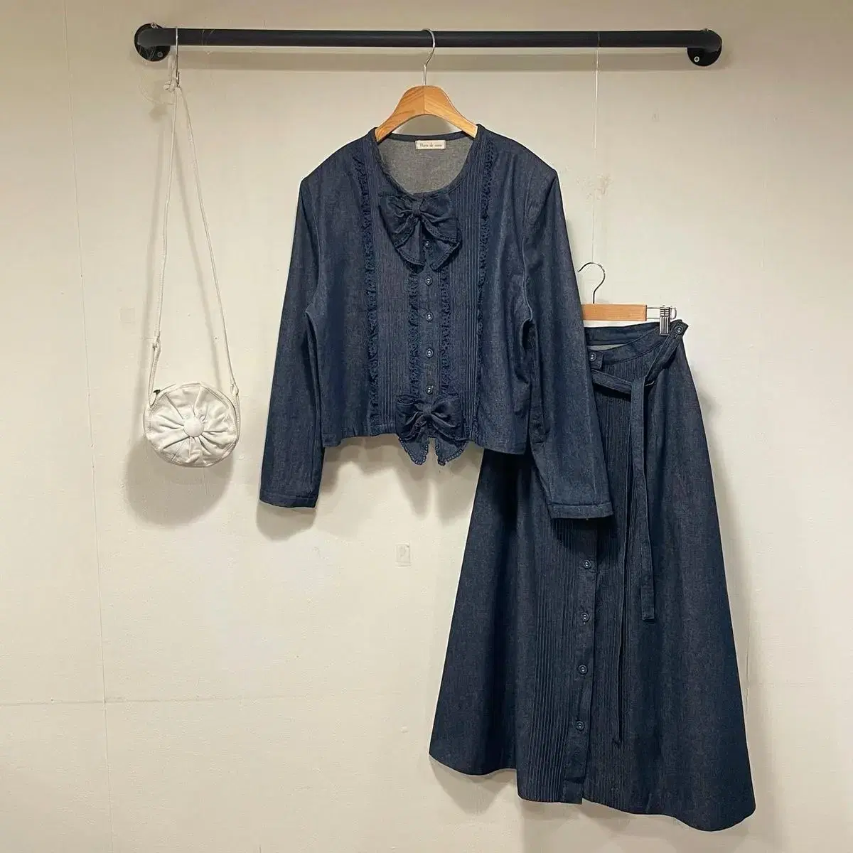 55-66) *made in Japan denim two-piece setup