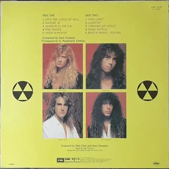 Megadeth lp korea 1991