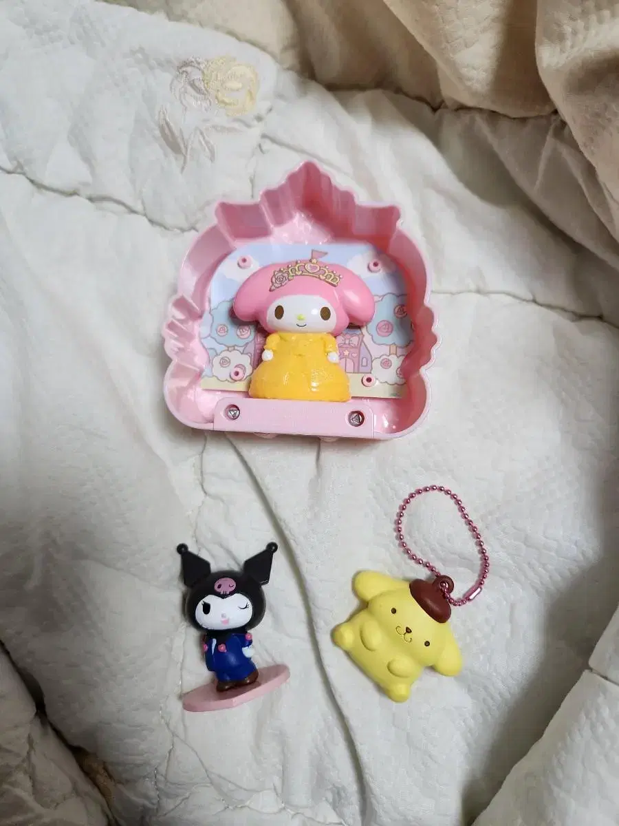 San Rio's friends My Melody, Kuromi, and Pompompurin