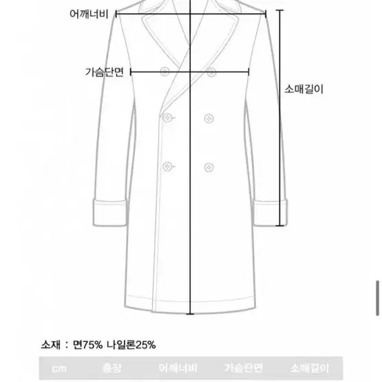 트렌치코트 (블랙) m사이즈