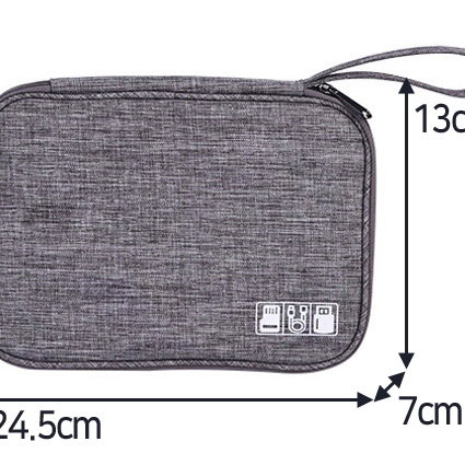 1+1 케이블 이어폰 USB 갤럭시워치 애플워치 스트랩 정리 가방 파우치