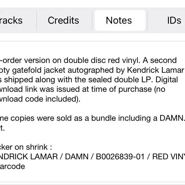 싸인판 kendrick lamar 켄드릭라마 DAMN Red 2lp