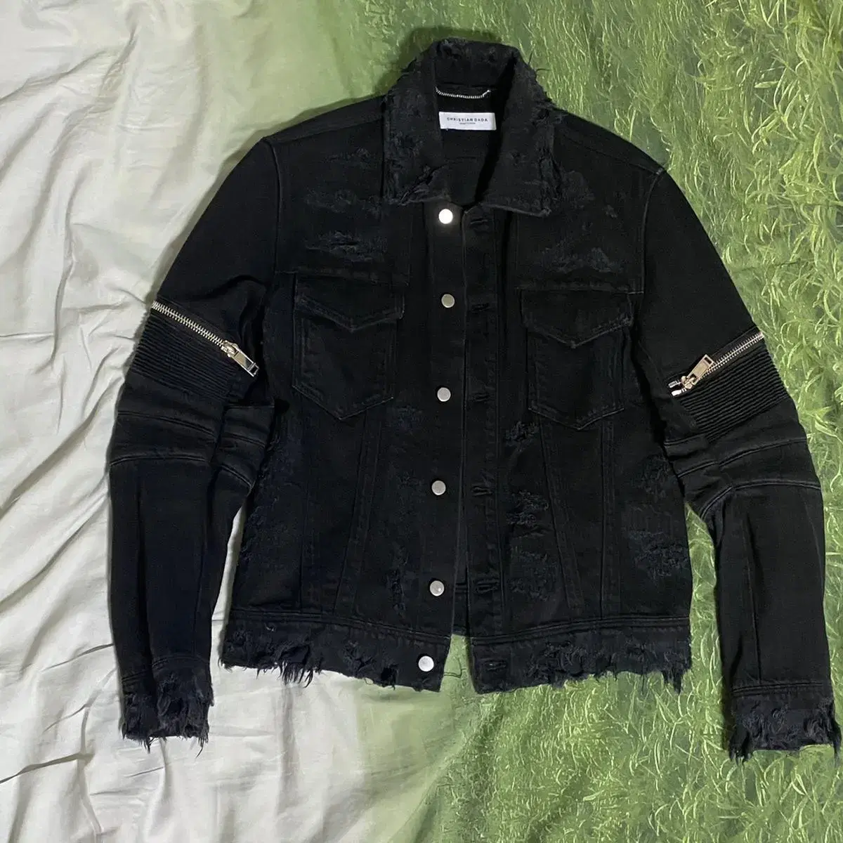 Christian DadaBikerDenim Jacket