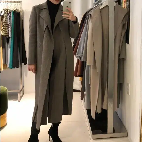 레디투웨어 masion long layered coat