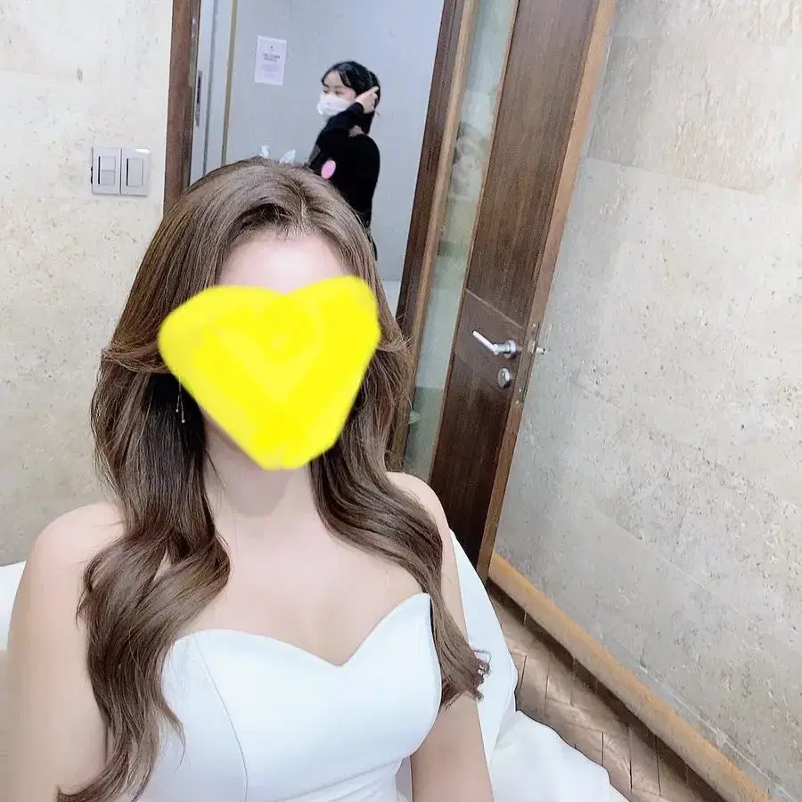 인모 100% 헤어샵 전용 18인치 붙임머리(헤어피스)