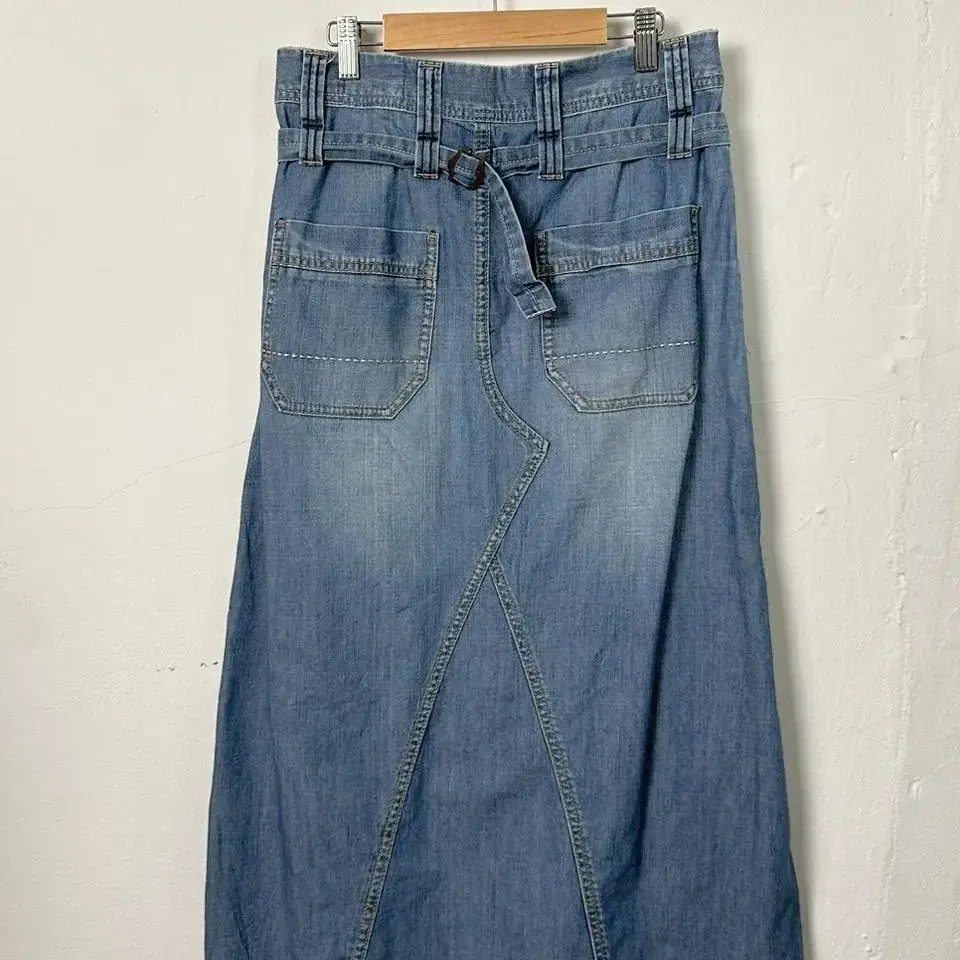 vintage work detail denim skirt