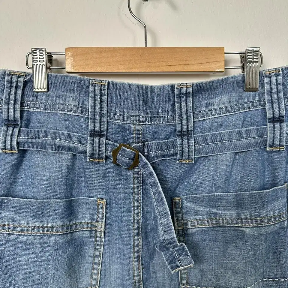 vintage work detail denim skirt