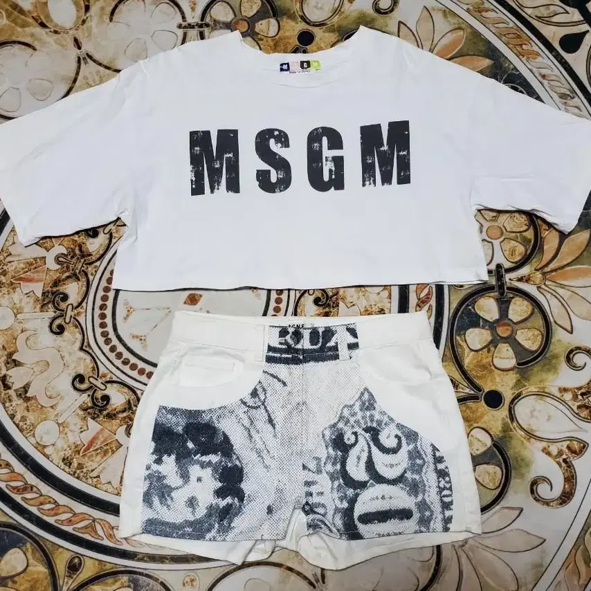 MSGM 크롭 티셔츠 xs