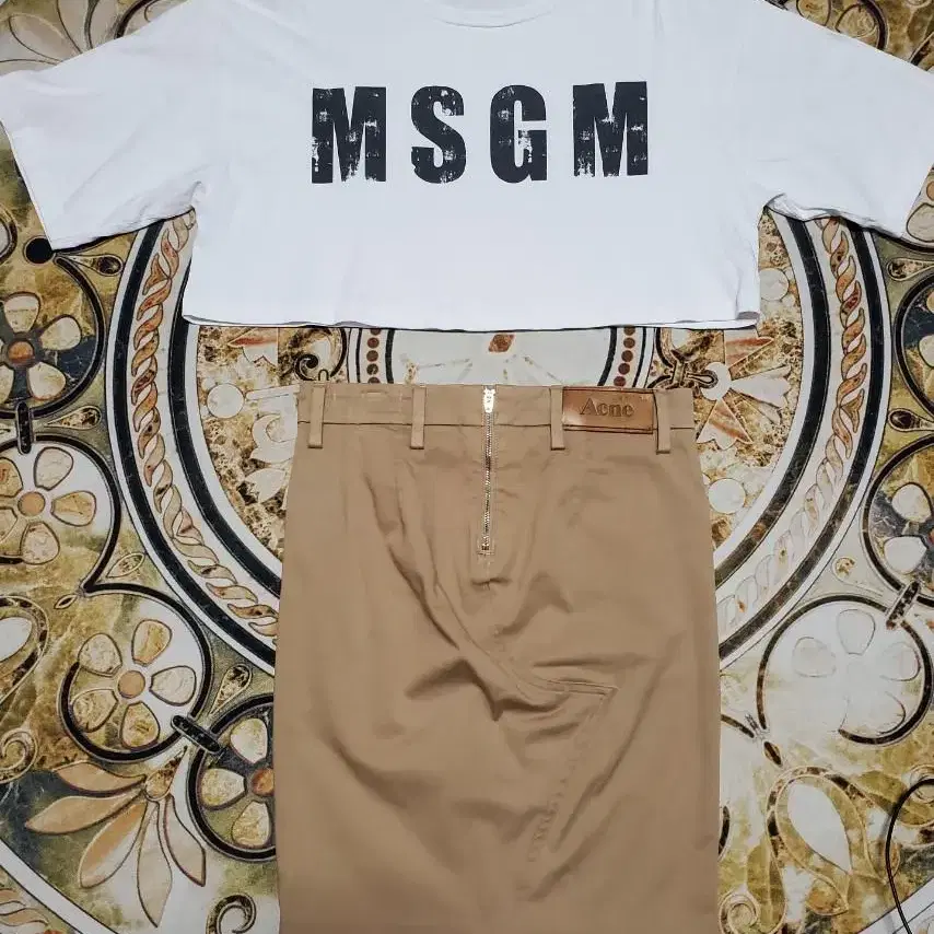 MSGM 크롭 티셔츠 xs