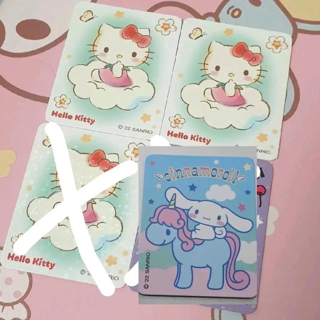 San Rio Mai Pokachu Kitty Clouds, Cinnamon Roll Photocard