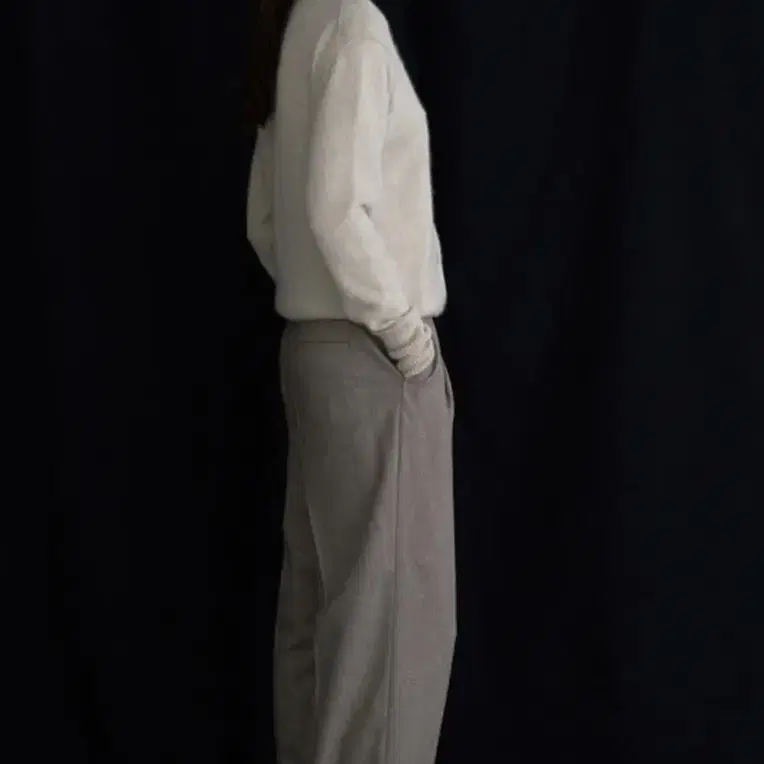 낫띵리튼 울 팬츠 wool flannel tuck pants