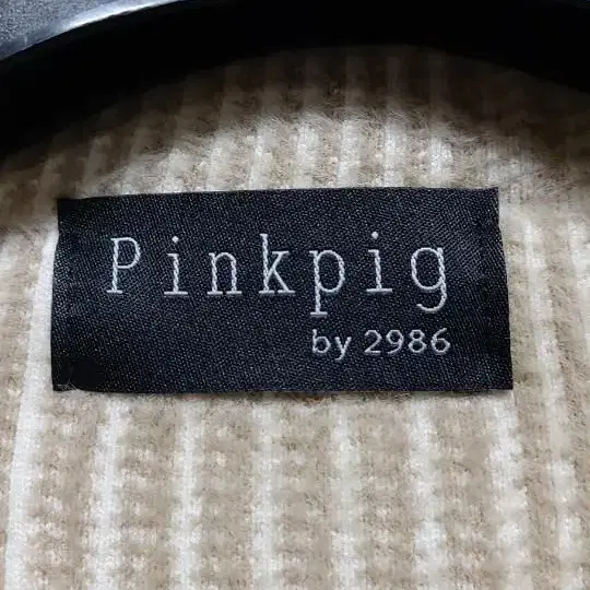 PinkPig 오버핏 체크 니트코트(프리)