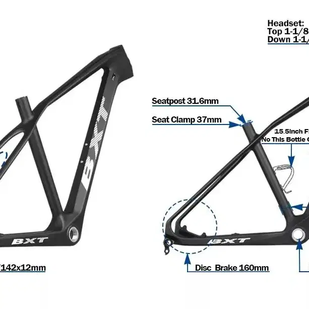 mtb 산악자전거 카본 프레임 27.5인치 29인치