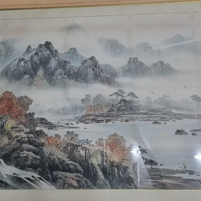 백당 윤명호/동양화/진품/그림/산수화/국전작가/심사위원