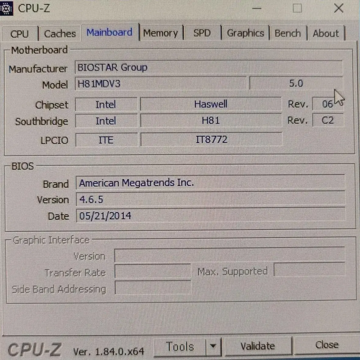 BIOSTAR  H81MDV3 / 인텔4세대/ 1150소켓/ 미니보드