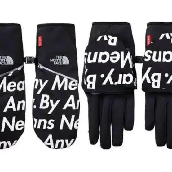 SupremeXTheNorthFace 15aw Runners Glove.