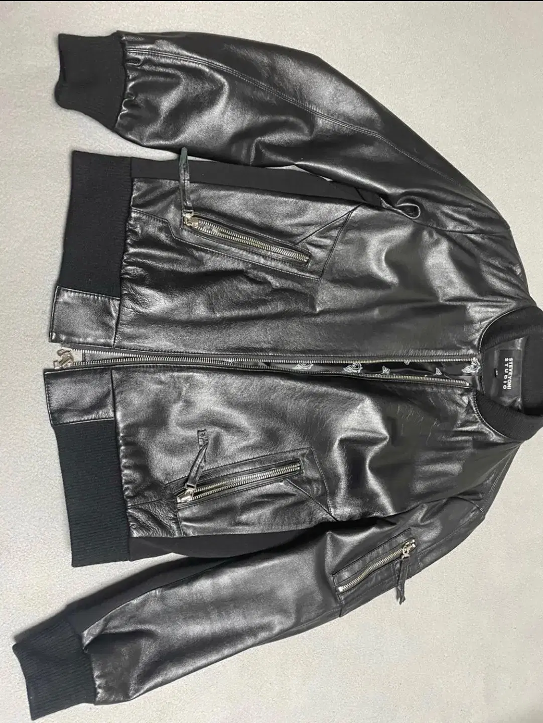 Steven Yoni Leather Aviation Jumper