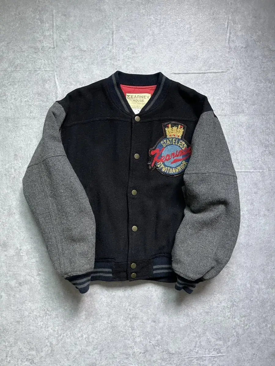 107) FIGHTER Wool Varsity Jacket