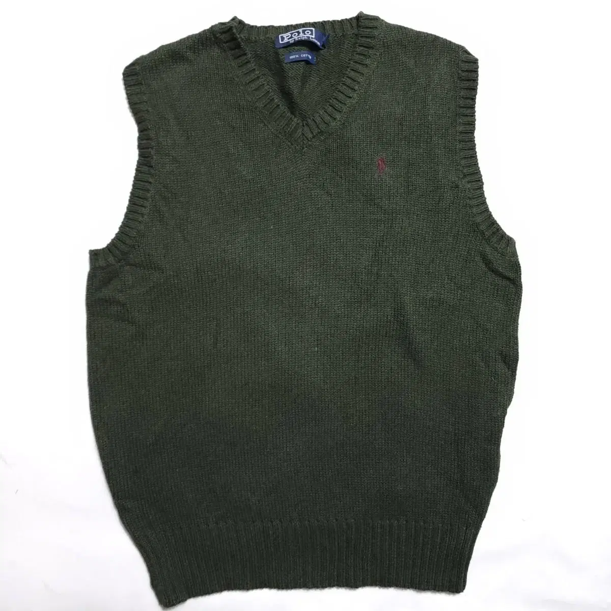 Polo cotton knit vest