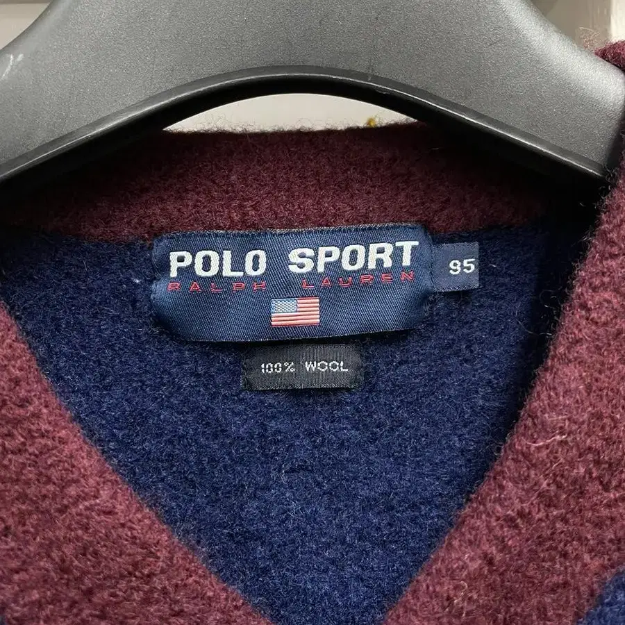 90s 폴로스포츠 polo sport v neck wool knit