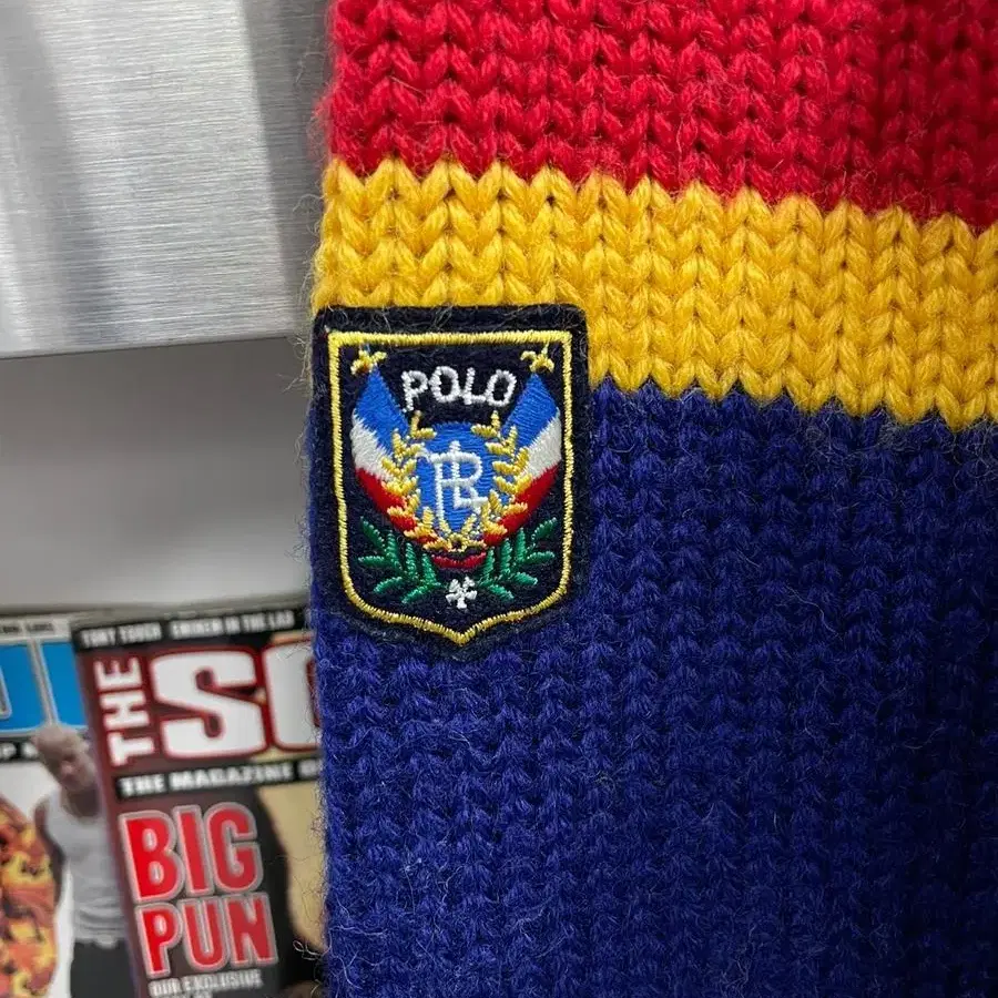 polo uni crest wool knit sweater 폴로