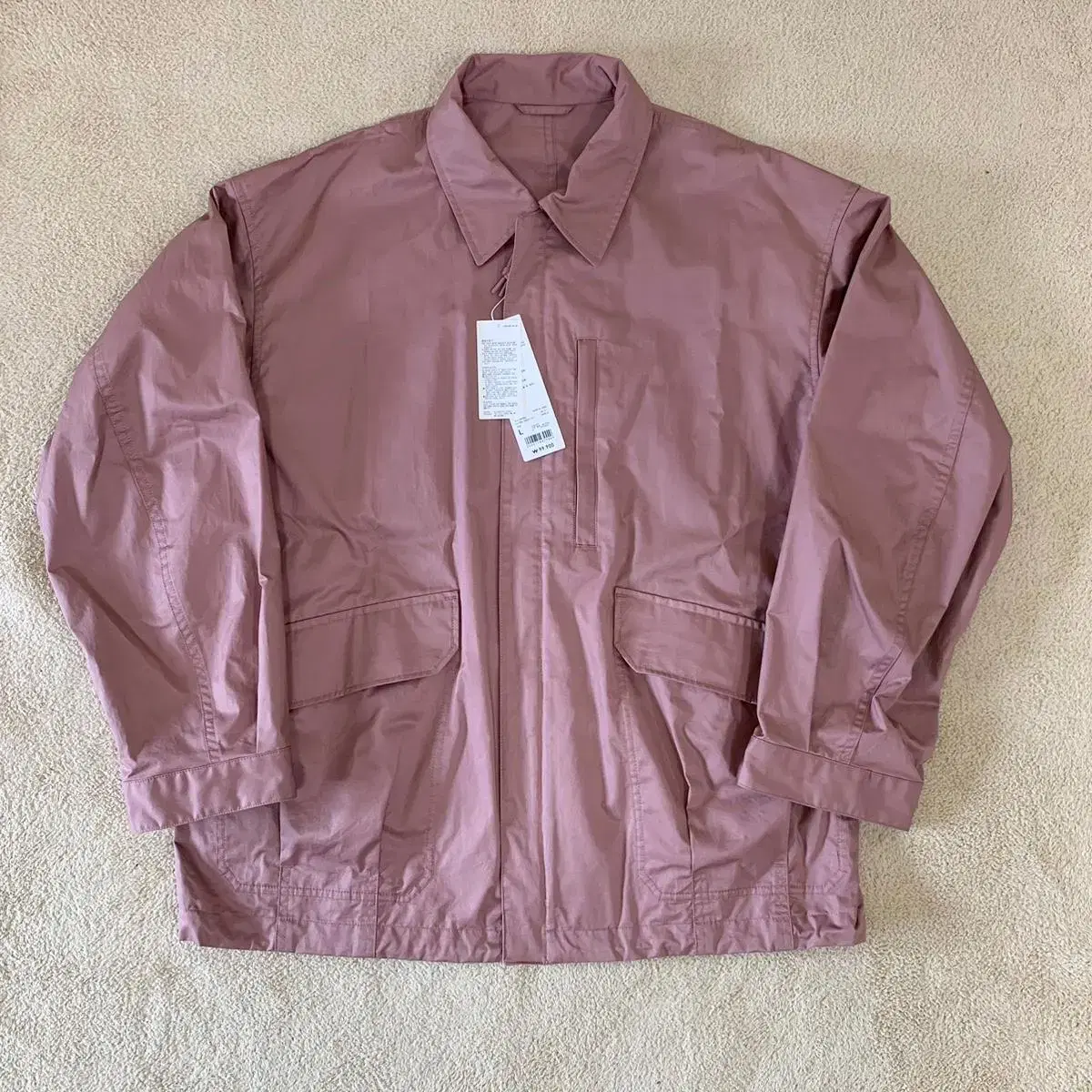 UNIQLO Oversized Utility Jacket(Pink/L) Men's Jackets Intermittent Winter