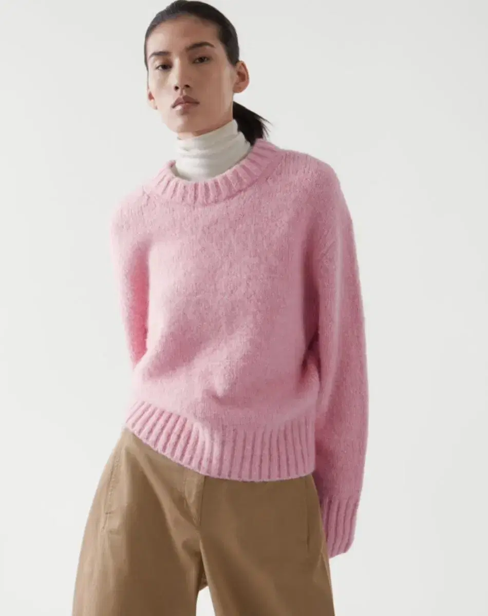 Knitted jumper pink s New