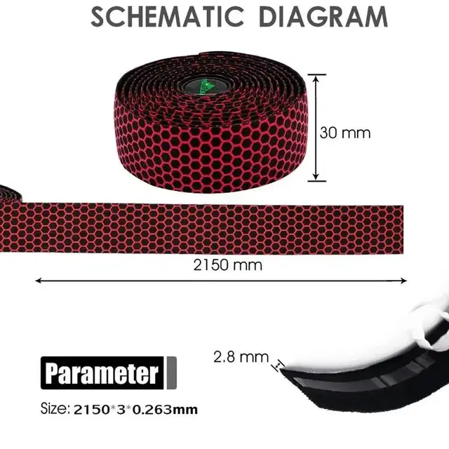 EVA 실리콘 바테이프 블랙/레드 자전거