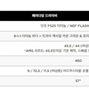 신형패러다임 드라이버 정품