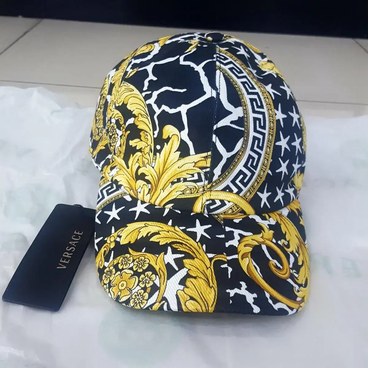 Versace Hibiscus Print Cap